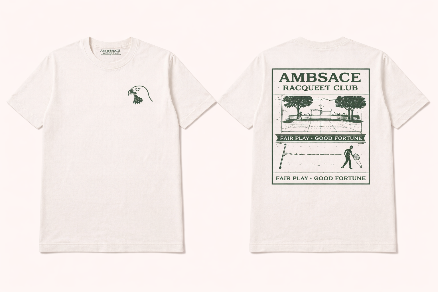 Heritage tee — court scene back print